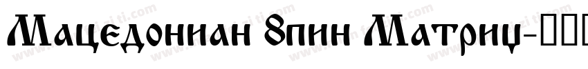 Macedonian 8pin Matrix字体转换
